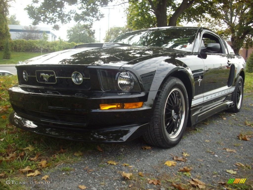2008 Mustang V6 Premium Coupe - Black / Dark Charcoal photo #1