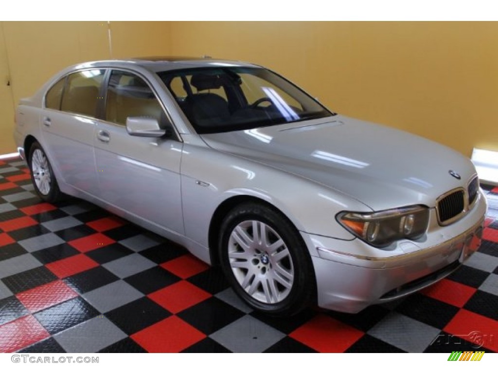 2003 7 Series 745Li Sedan - Titanium Silver Metallic / Basalt Grey/Flannel Grey photo #1