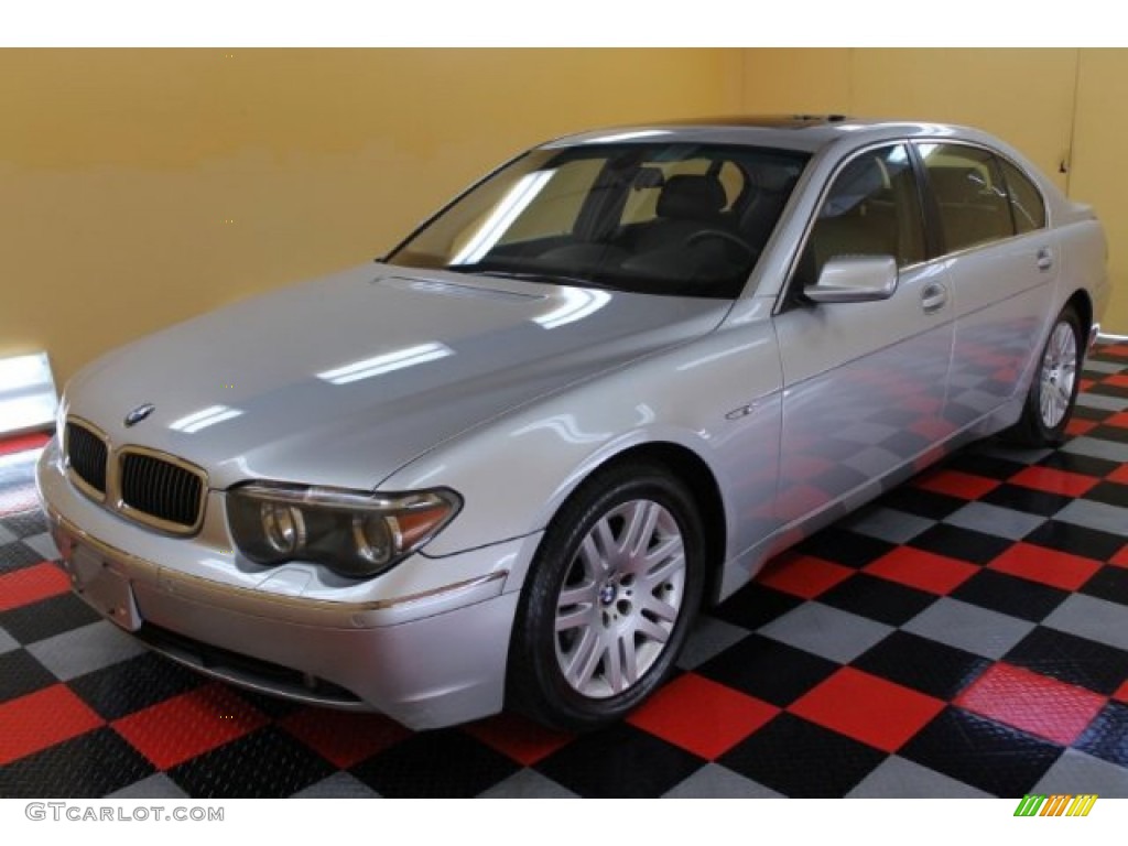 2003 7 Series 745Li Sedan - Titanium Silver Metallic / Basalt Grey/Flannel Grey photo #2