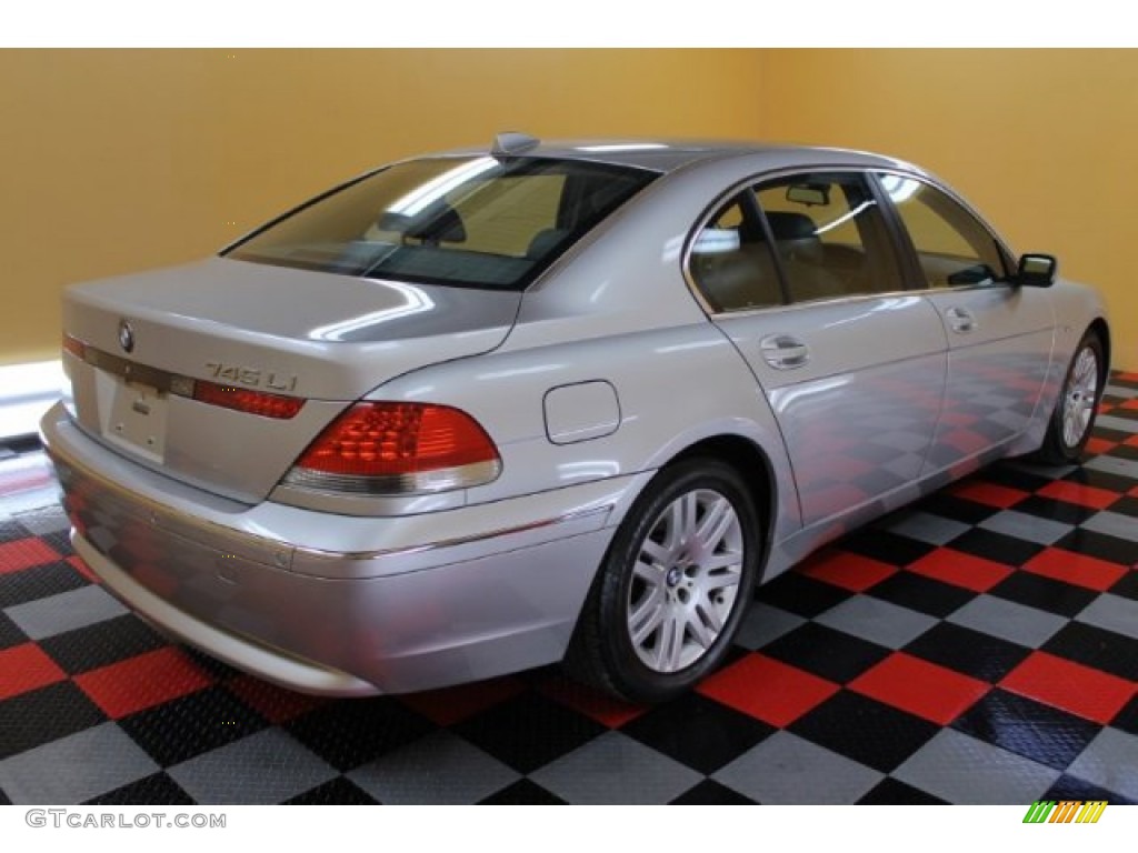 2003 7 Series 745Li Sedan - Titanium Silver Metallic / Basalt Grey/Flannel Grey photo #4