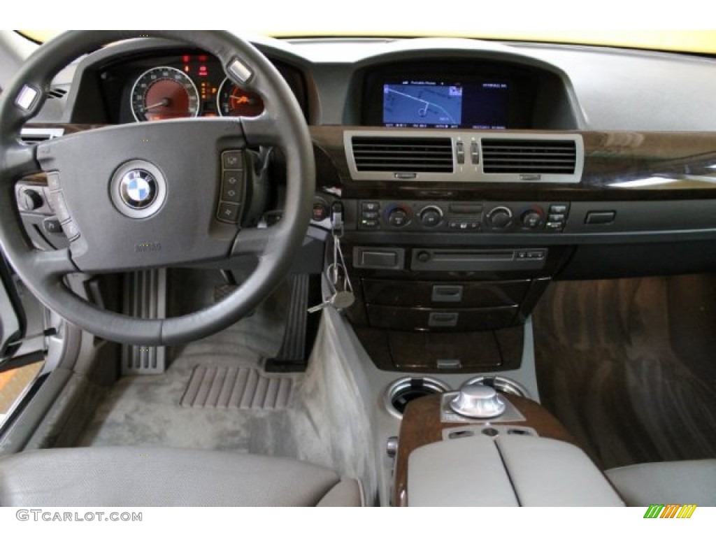 2003 7 Series 745Li Sedan - Titanium Silver Metallic / Basalt Grey/Flannel Grey photo #5