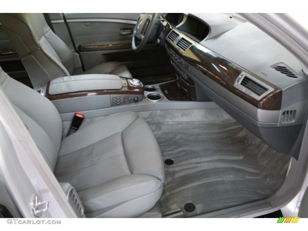 2003 7 Series 745Li Sedan - Titanium Silver Metallic / Basalt Grey/Flannel Grey photo #17