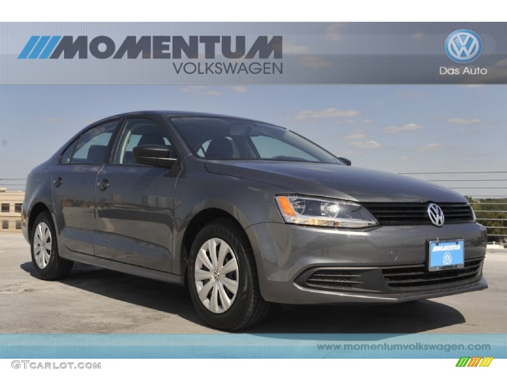 2012 Jetta S Sedan - Platinum Gray Metallic / Titan Black photo #1