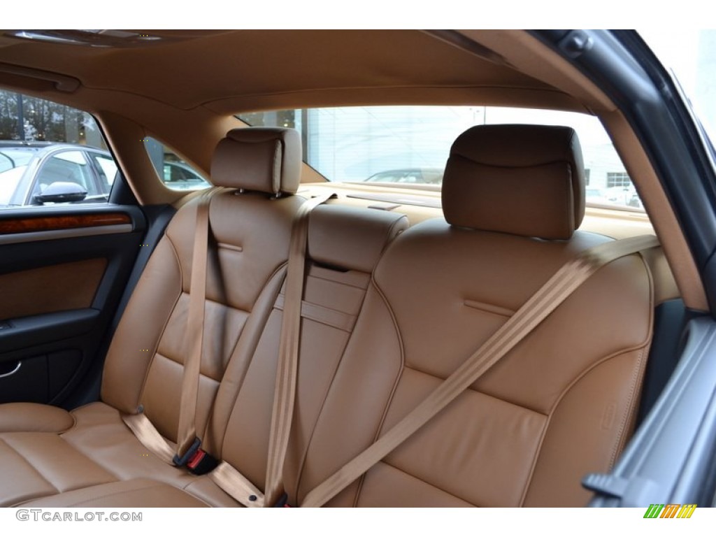 Amaretto/Black Valcona Leather Interior 2009 Audi A8 L 4.2 quattro Photo #54636726