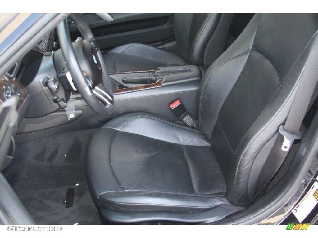 Black Interior 2007 BMW Z4 3.0si Roadster Photo #54636729