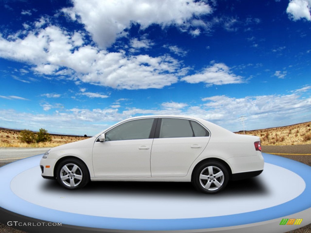 2008 Jetta SE Sedan - Campanella White / Pure Beige photo #2