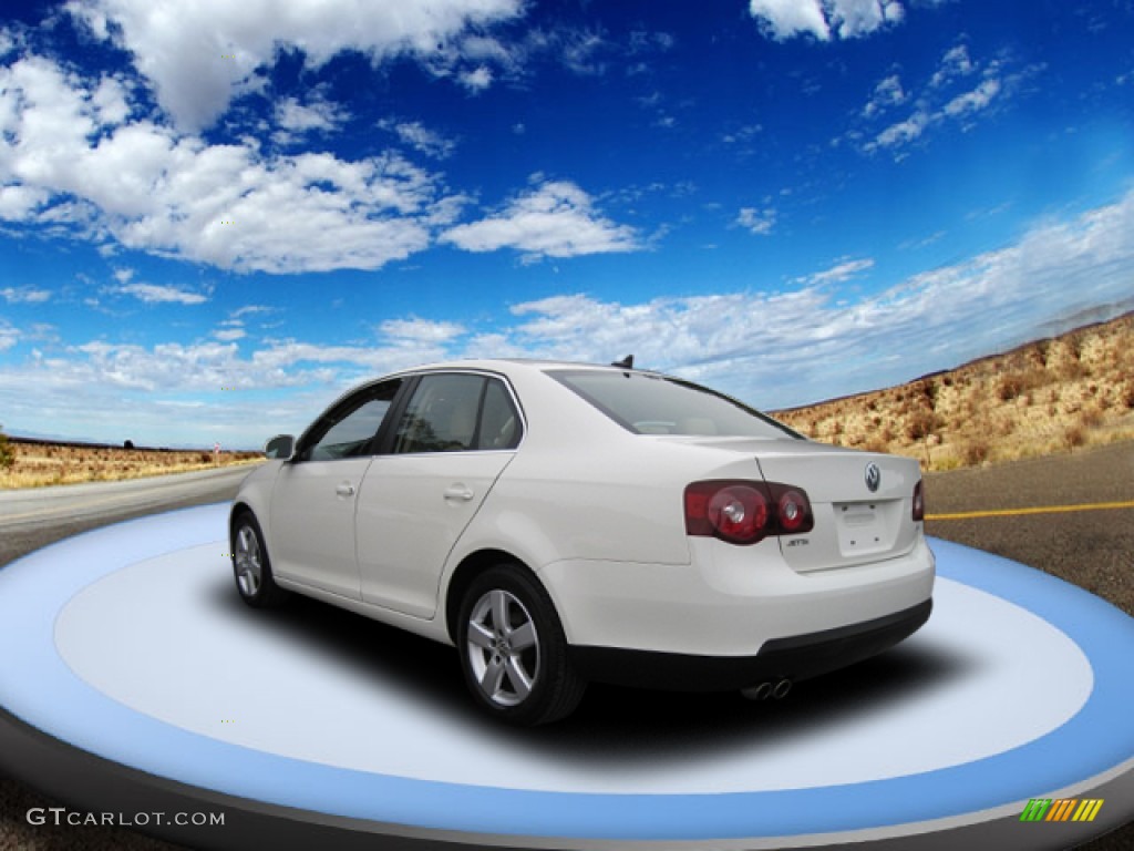 2008 Jetta SE Sedan - Campanella White / Pure Beige photo #3