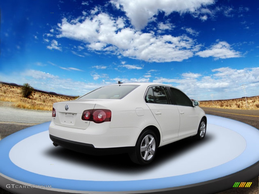 2008 Jetta SE Sedan - Campanella White / Pure Beige photo #4