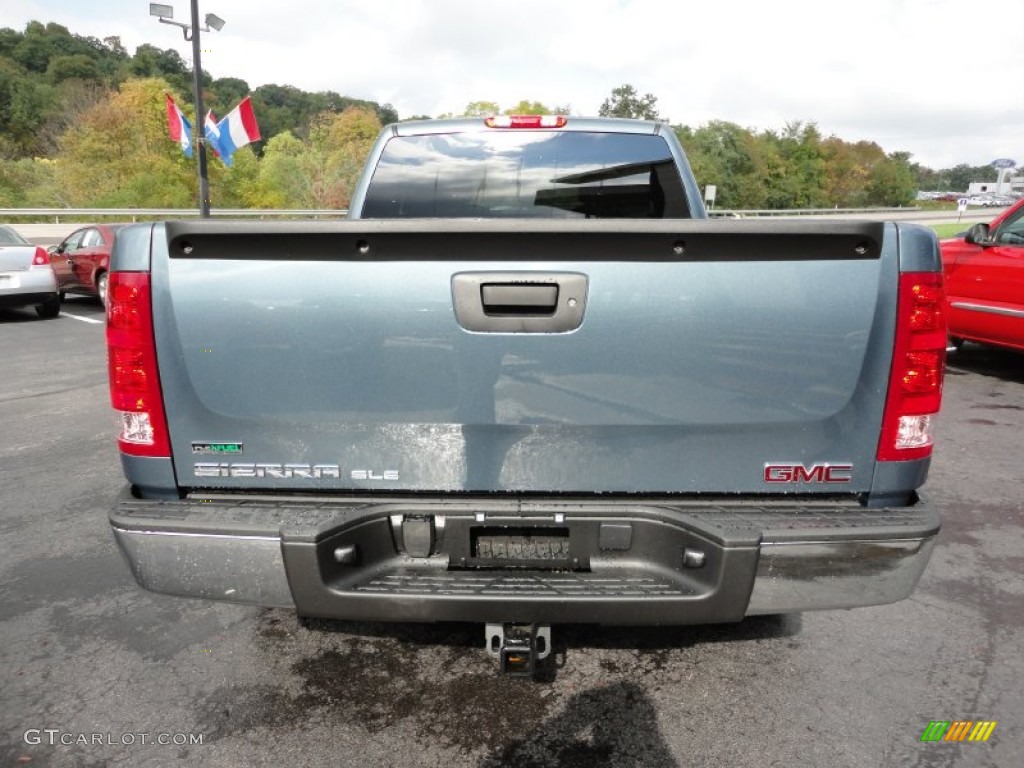 2012 Sierra 1500 SLE Extended Cab 4x4 - Stealth Gray Metallic / Ebony photo #4