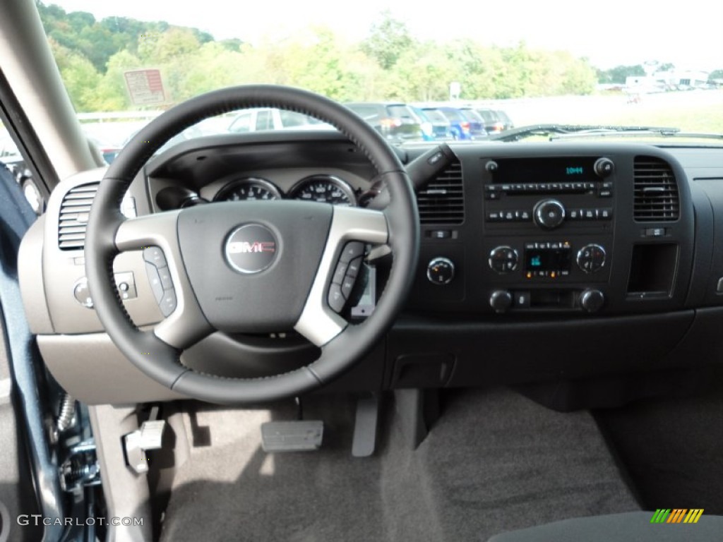 2012 GMC Sierra 1500 SLE Extended Cab 4x4 Ebony Dashboard Photo #54638361