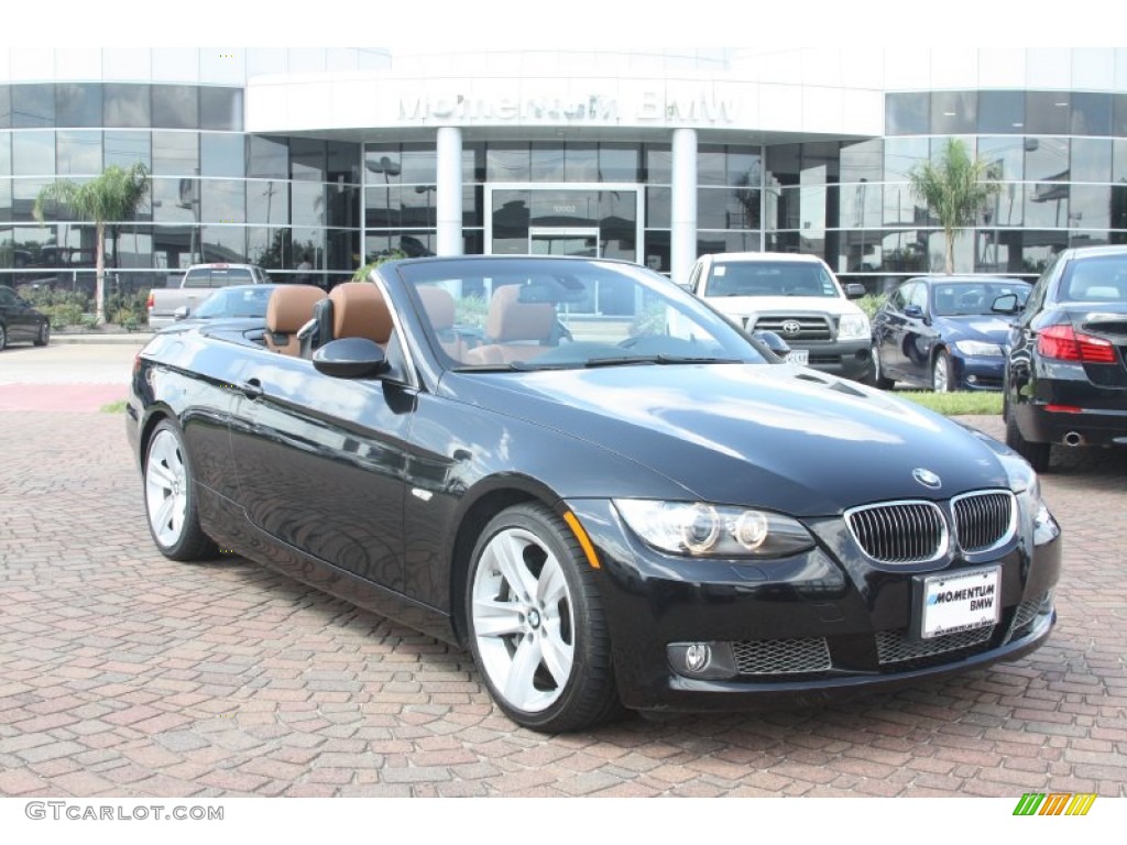 2008 3 Series 335i Convertible - Black Sapphire Metallic / Saddle Brown/Black photo #2