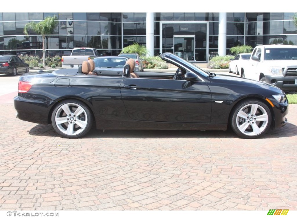 2008 3 Series 335i Convertible - Black Sapphire Metallic / Saddle Brown/Black photo #4