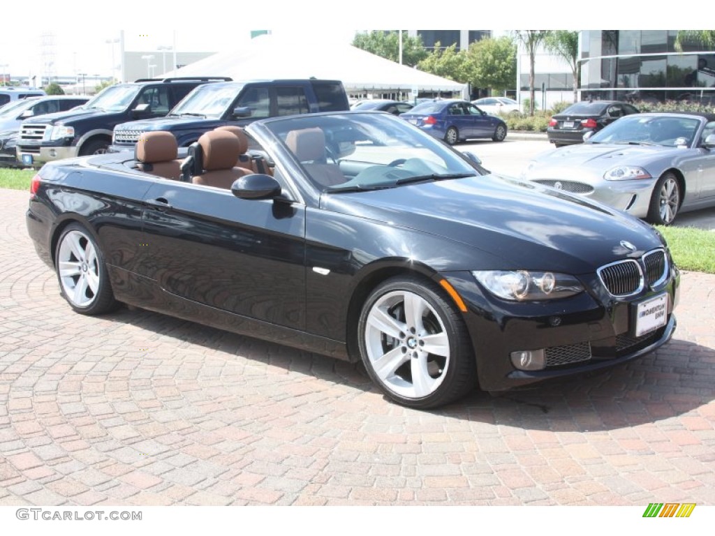 2008 3 Series 335i Convertible - Black Sapphire Metallic / Saddle Brown/Black photo #5