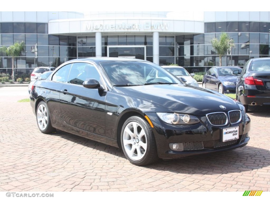2008 3 Series 335i Convertible - Jet Black / Coral Red/Black photo #1