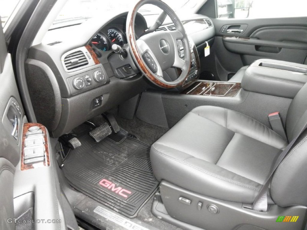 Ebony Interior 2012 GMC Sierra 3500HD Denali Crew Cab 4x4 Dually Photo #54639796