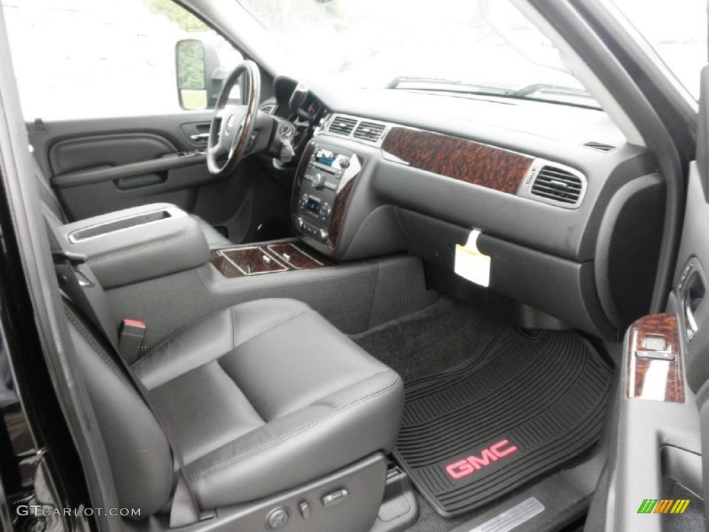 Ebony Interior 2012 GMC Sierra 3500HD Denali Crew Cab 4x4 Dually Photo #54639921