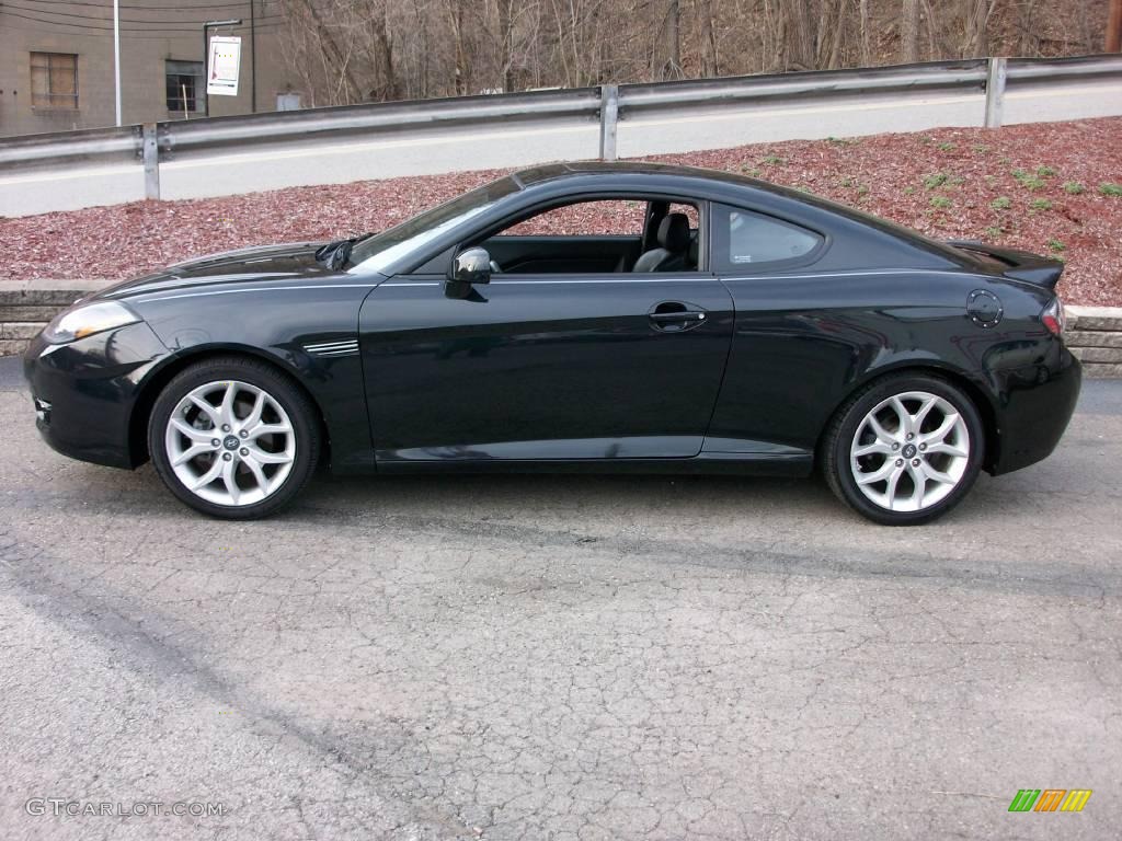 2007 Tiburon GT - Black Pearl / Black photo #2