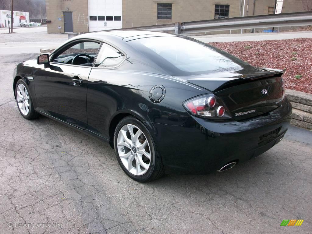 2007 Tiburon GT - Black Pearl / Black photo #3