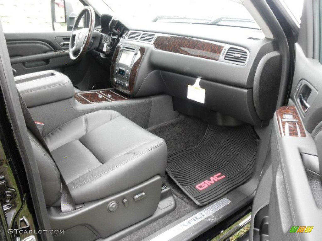 Ebony Interior 2012 GMC Sierra 3500HD Denali Crew Cab 4x4 Dually Photo #54640194