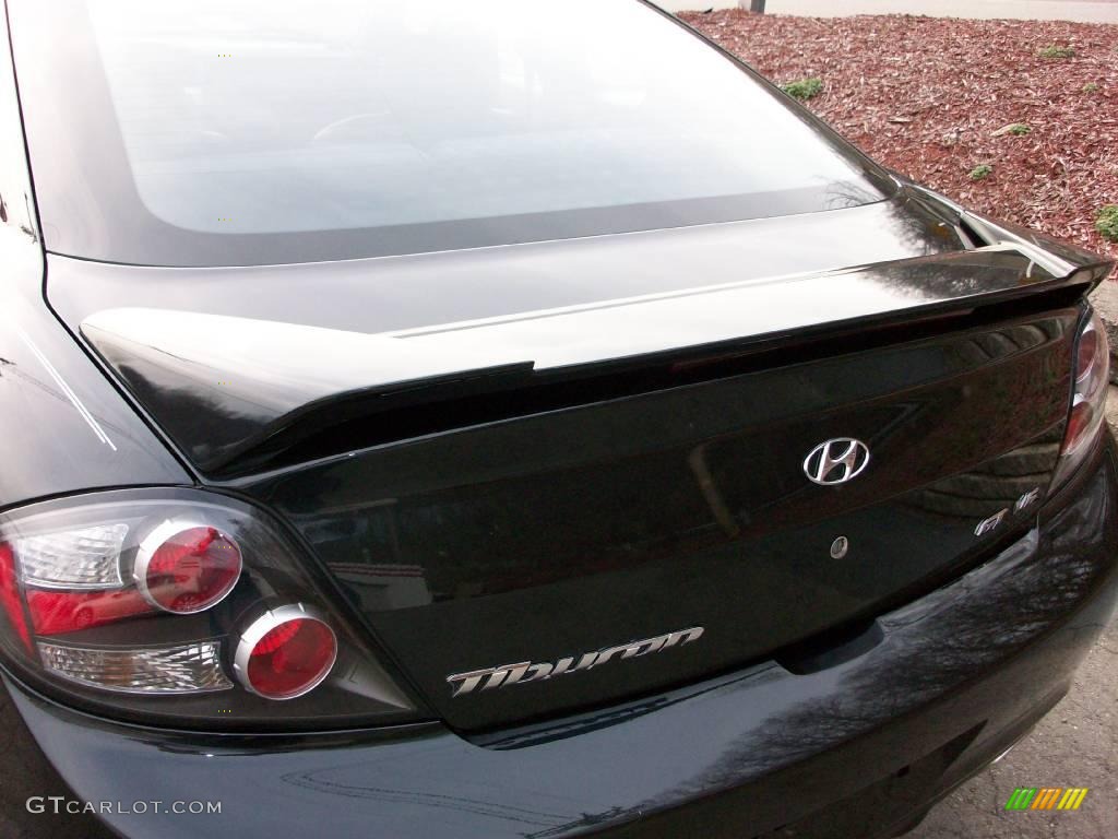 2007 Tiburon GT - Black Pearl / Black photo #4