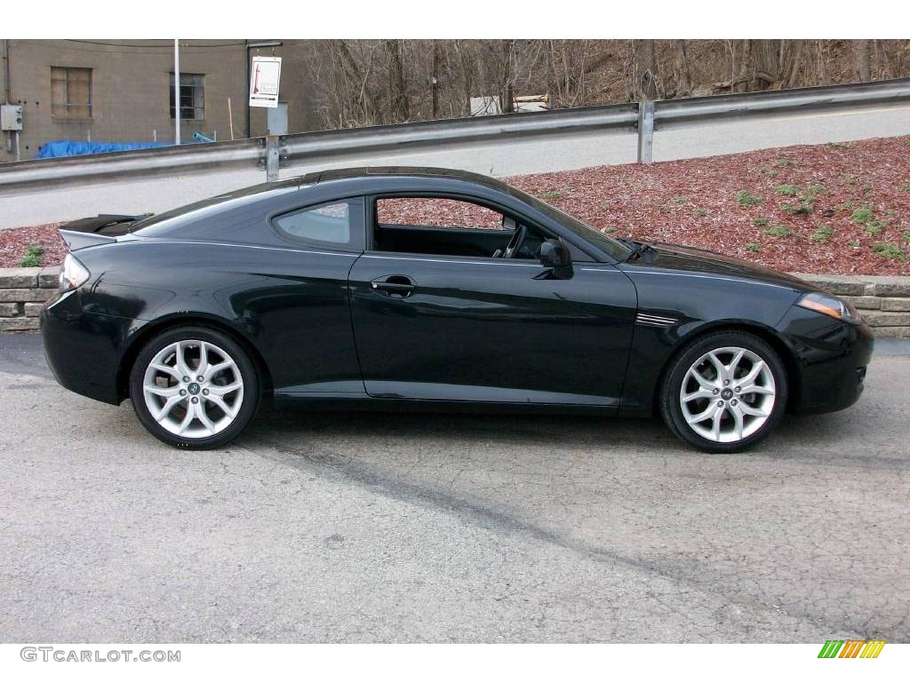 2007 Tiburon GT - Black Pearl / Black photo #7