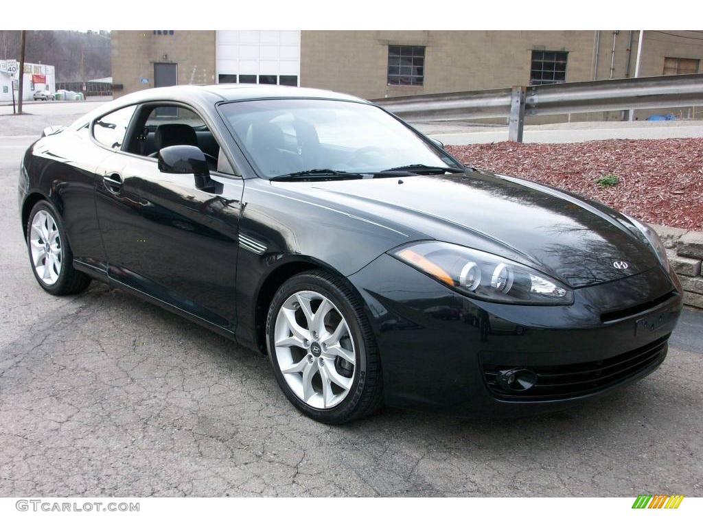 2007 Tiburon GT - Black Pearl / Black photo #8