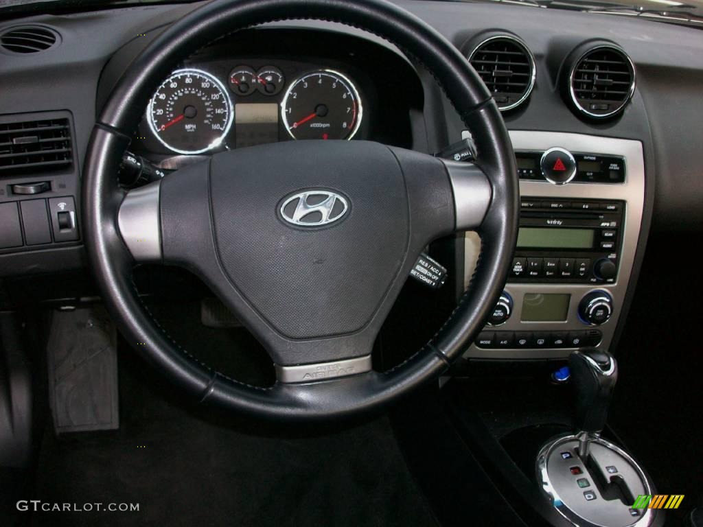 2007 Tiburon GT - Black Pearl / Black photo #13