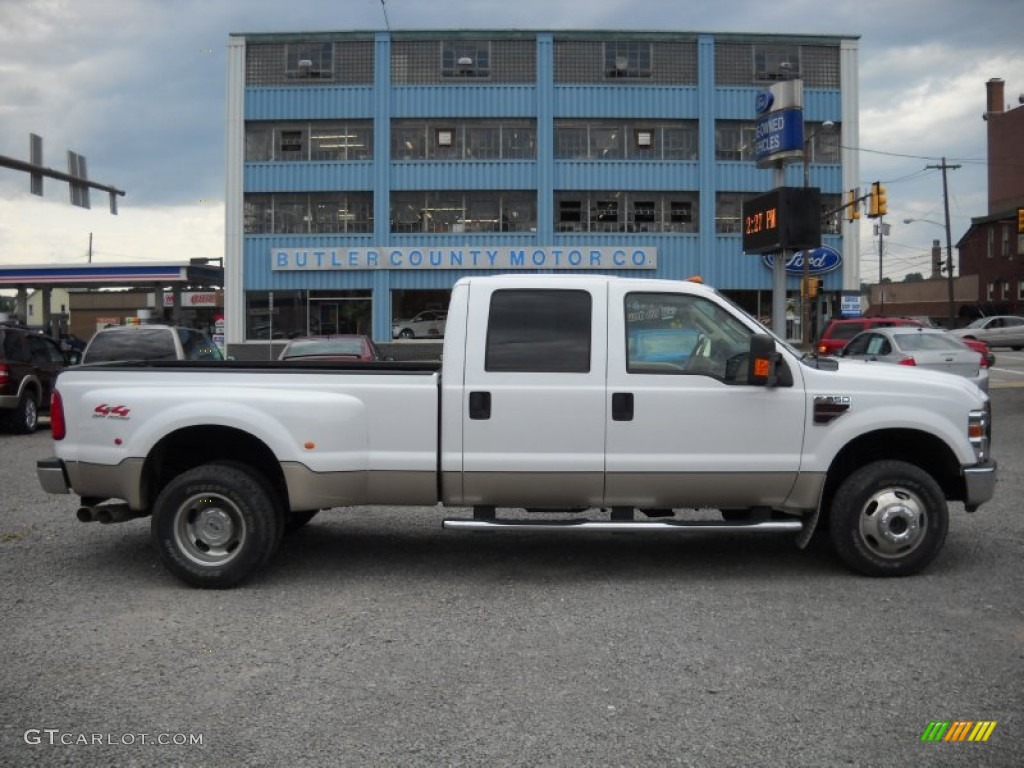 2008 F350 Super Duty XLT Crew Cab 4x4 Dually - Oxford White / Camel photo #1