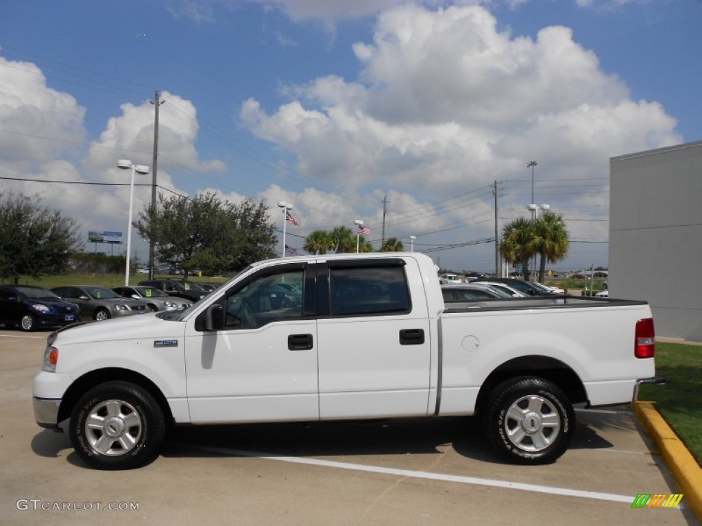 2004 F150 XLT SuperCrew - Oxford White / Tan photo #4