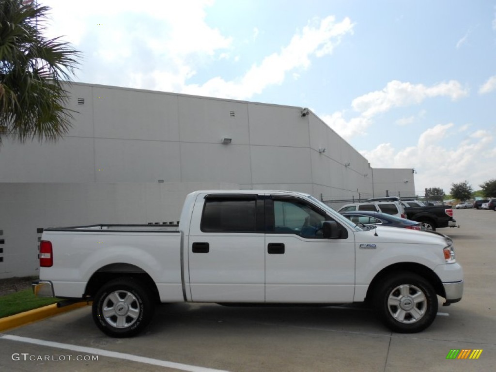2004 F150 XLT SuperCrew - Oxford White / Tan photo #8