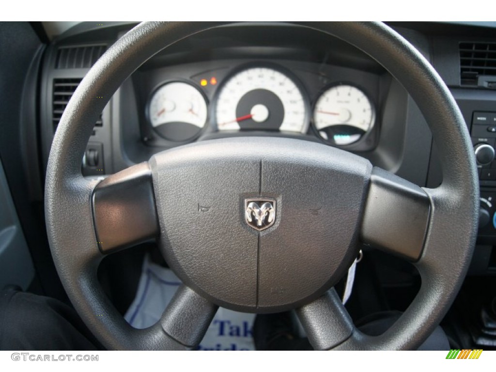2008 Dodge Dakota ST Extended Cab Dark Slate Gray/Medium Slate Gray Steering Wheel Photo #54642633