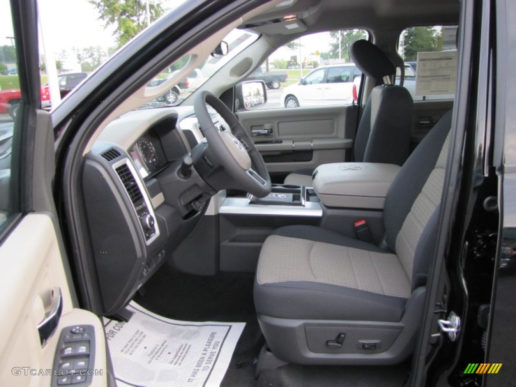 2012 Ram 1500 Big Horn Crew Cab - Black / Dark Slate Gray/Medium Graystone photo #7