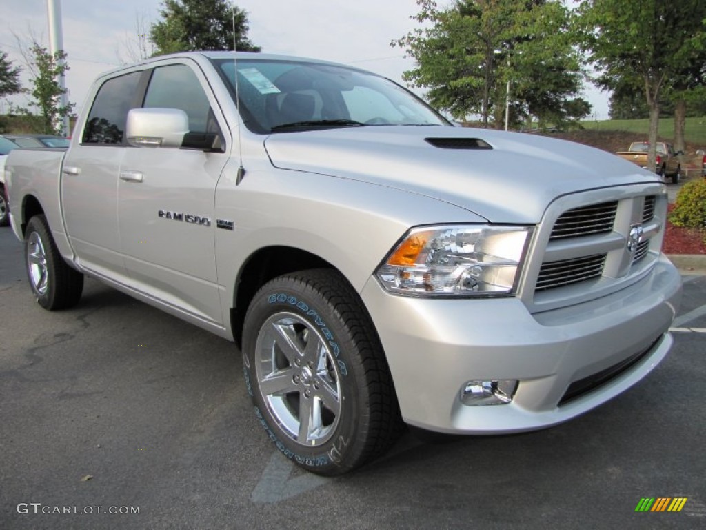 Bright Silver Metallic 2012 Dodge Ram 1500 Sport Crew Cab Exterior Photo #54643827