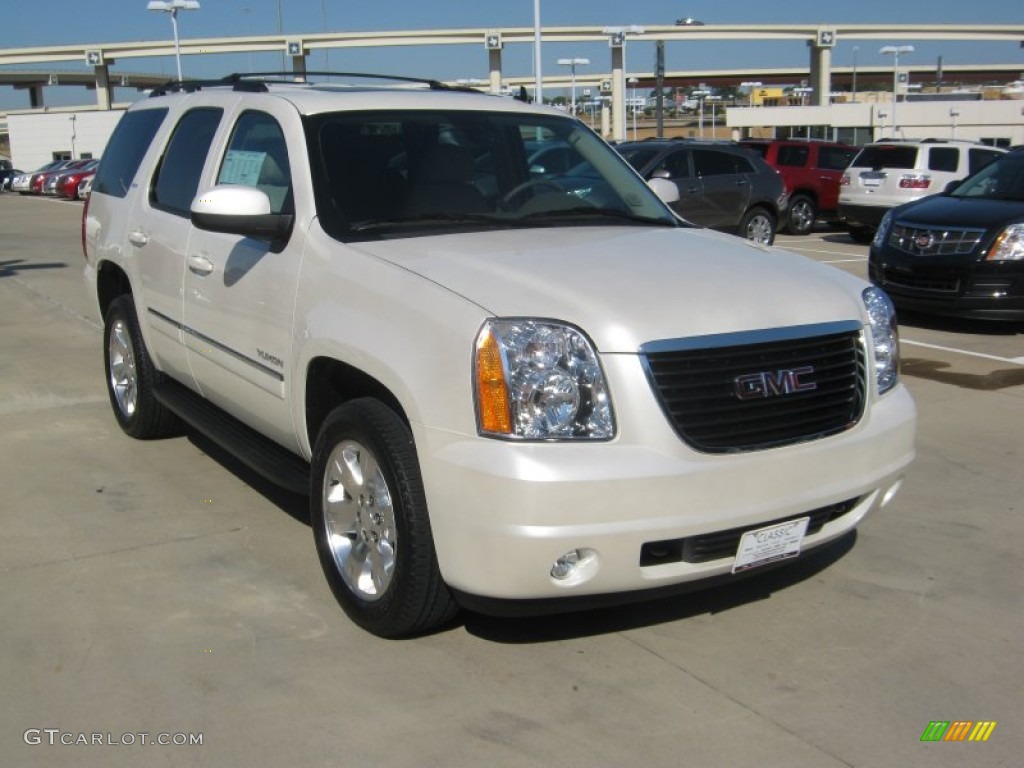 White Diamond Tricoat 2012 GMC Yukon SLT Exterior Photo #54643923
