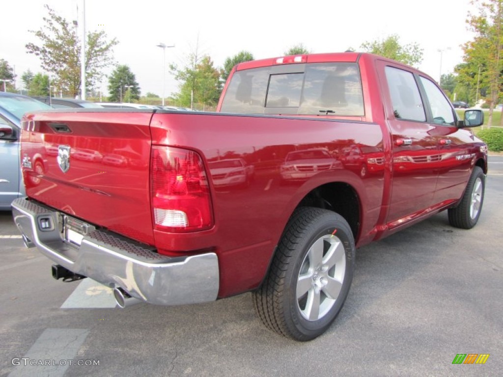 2012 Ram 1500 Big Horn Crew Cab - Deep Cherry Red Crystal Pearl / Dark Slate Gray/Medium Graystone photo #3