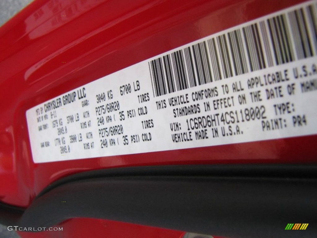 2012 Ram 1500 Sport Quad Cab - Flame Red / Dark Slate Gray photo #13