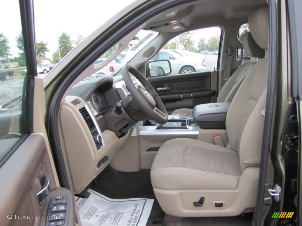 2012 Ram 1500 Big Horn Crew Cab - Sagebrush Pearl / Light Pebble Beige/Bark Brown photo #7