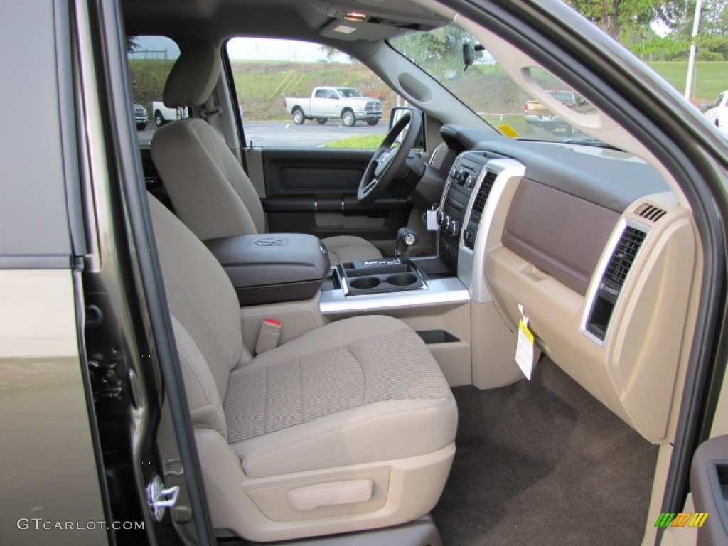 Light Pebble Beige/Bark Brown Interior 2012 Dodge Ram 1500 Big Horn Crew Cab Photo #54644217