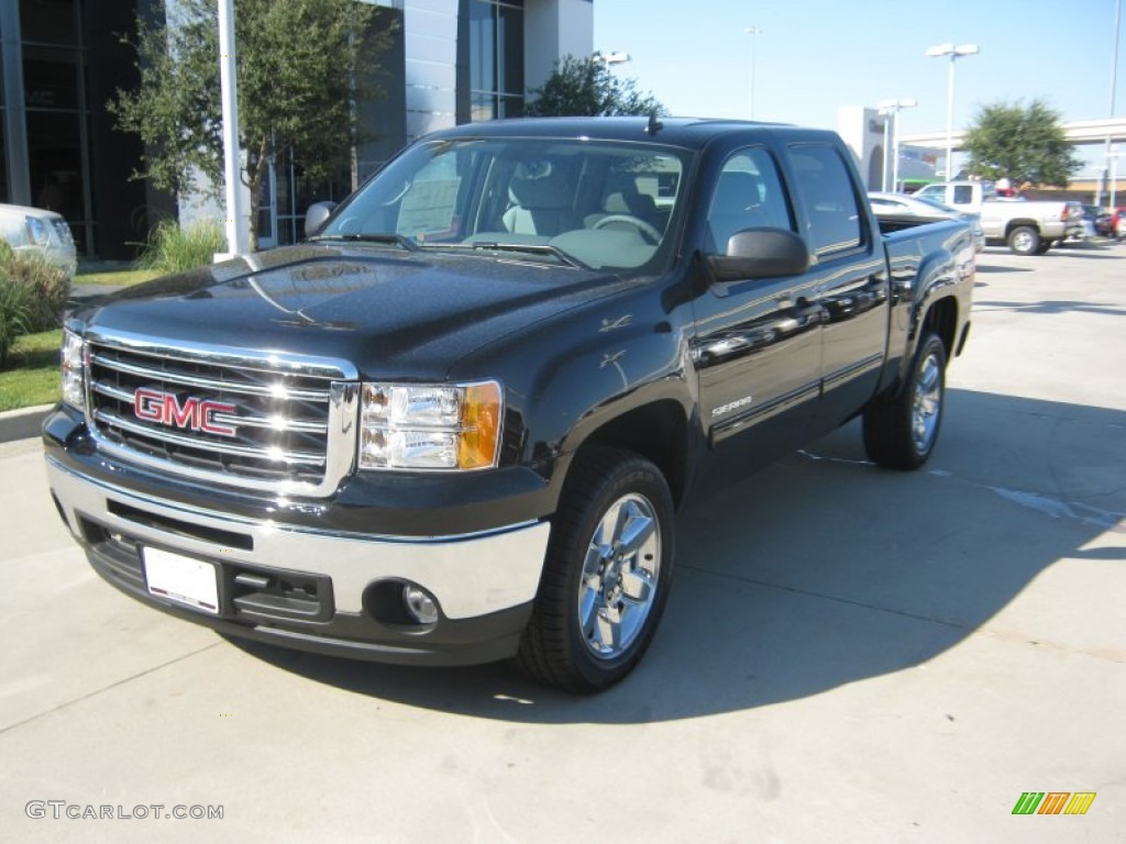 2012 Sierra 1500 SLE Crew Cab - Onyx Black / Dark Titanium/Light Titanium photo #1