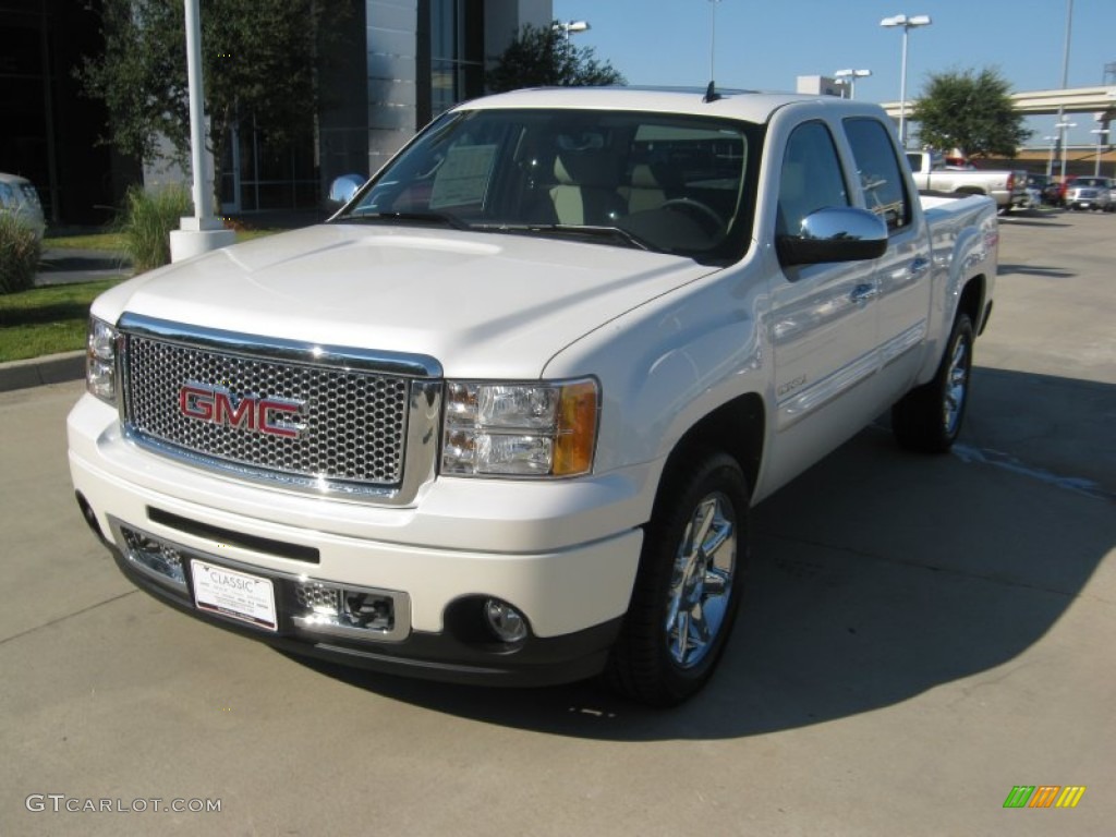2012 Sierra 1500 Denali Crew Cab 4x4 - White Diamond Tricoat / Cocoa/Light Cashmere photo #1