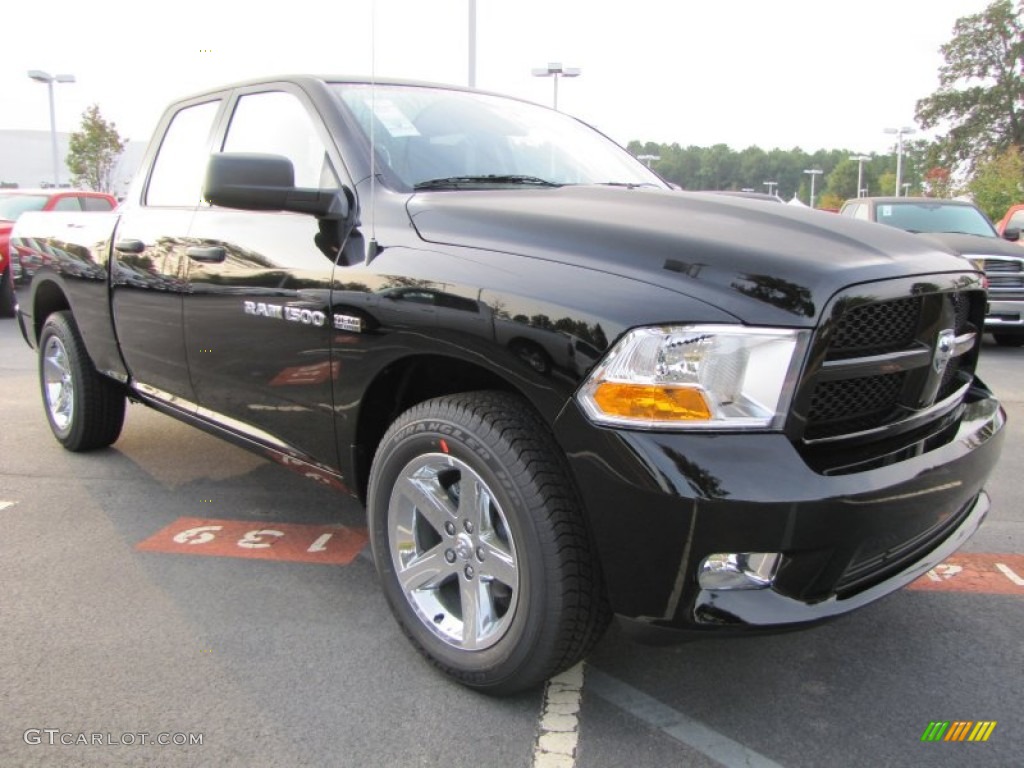 Black 2012 Dodge Ram 1500 Express Quad Cab Exterior Photo #54644654