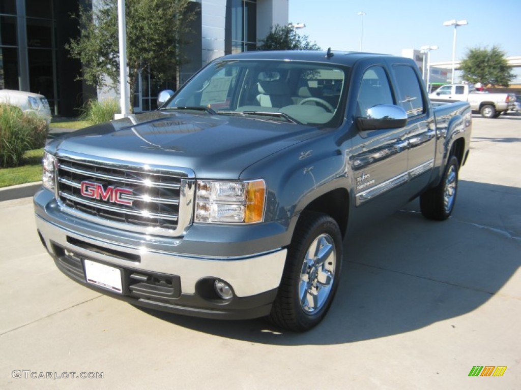 2012 Sierra 1500 SLE Crew Cab - Stealth Gray Metallic / Dark Titanium/Light Titanium photo #1