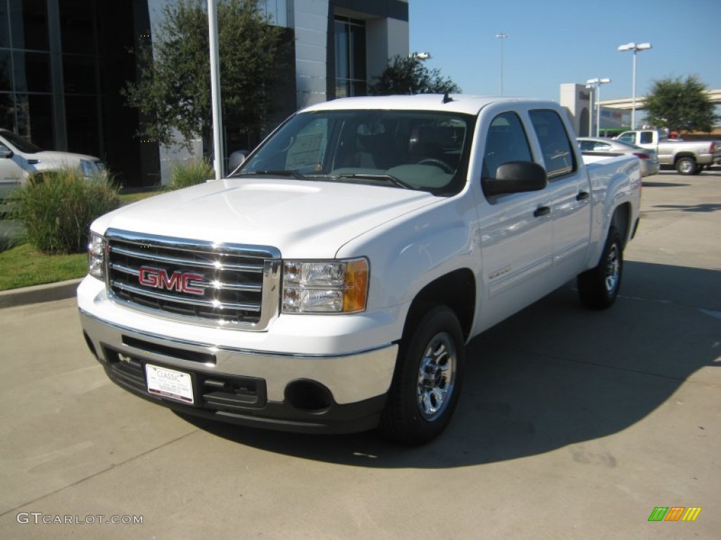 2012 Sierra 1500 SL Crew Cab - Summit White / Dark Titanium photo #1