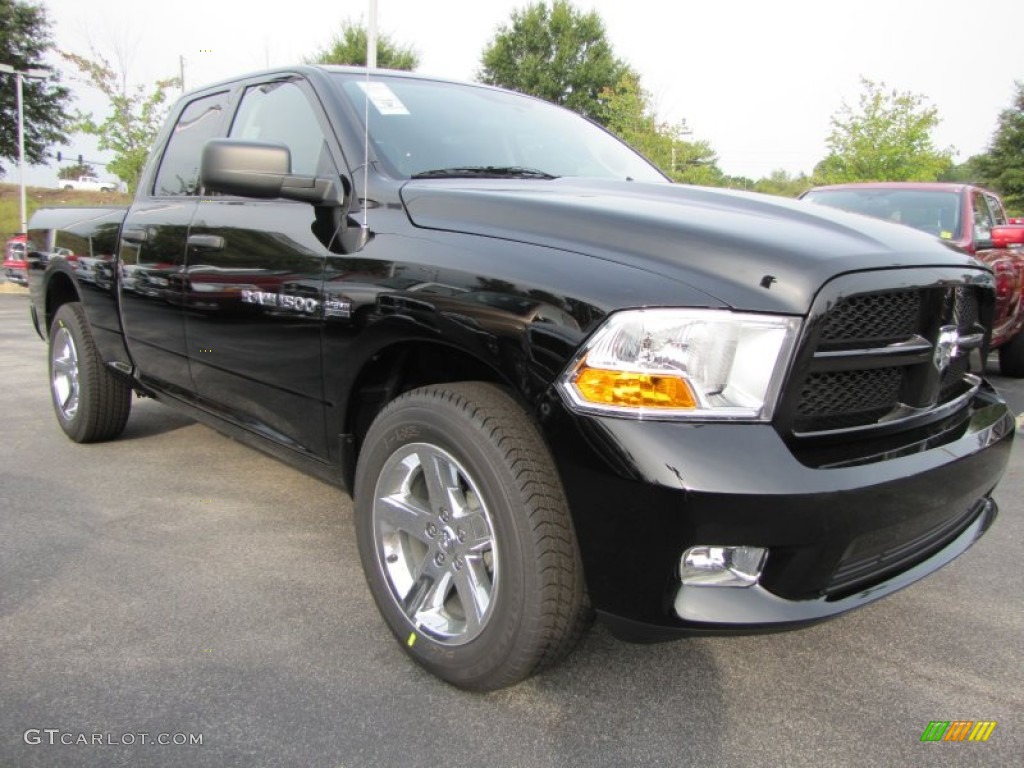 Black 2012 Dodge Ram 1500 Express Quad Cab Exterior Photo #54645120