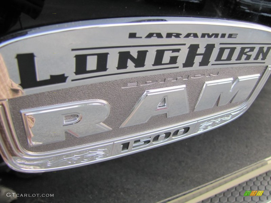 2012 Ram 1500 Laramie Longhorn Crew Cab - Black / Light Pebble Beige/Bark Brown photo #6