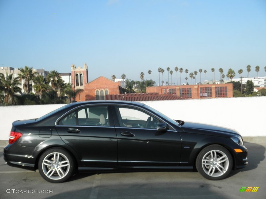 Magnetite Black Metallic 2012 Mercedes-Benz C 250 Sport Exterior Photo #54647967