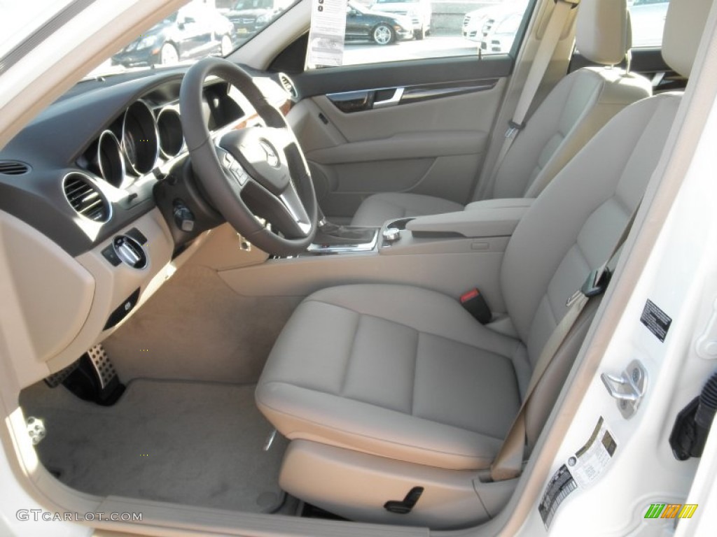 Almond Beige/Mocha Interior 2012 Mercedes-Benz C 250 Sport Photo #54648093