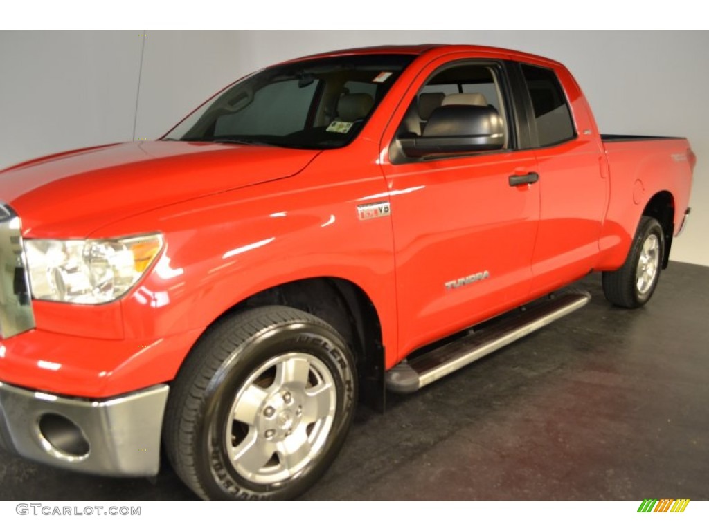 2007 Tundra SR5 TRD Double Cab - Radiant Red / Beige photo #8