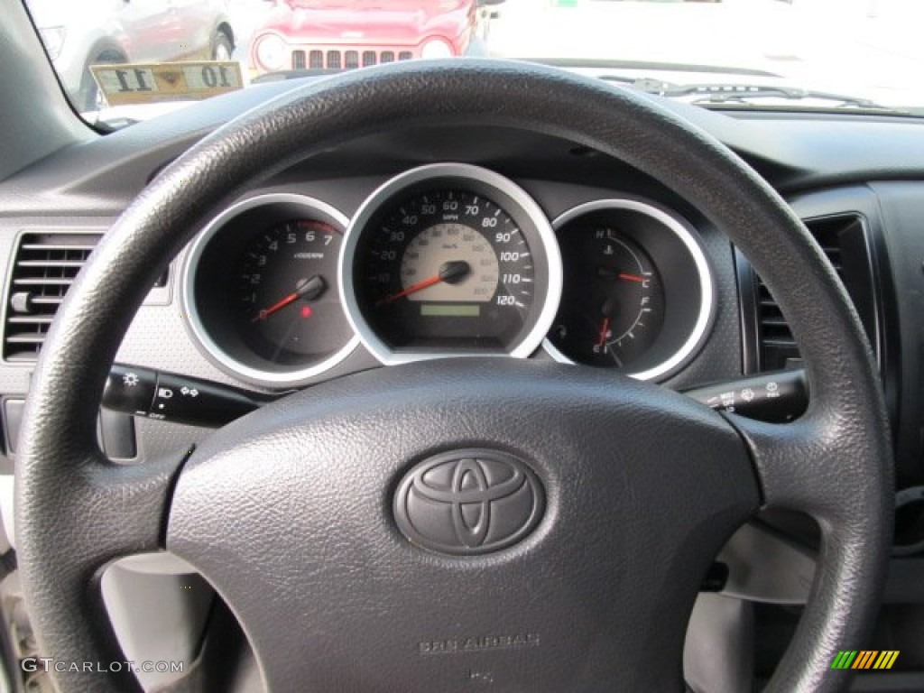 2006 Toyota Tacoma Regular Cab 4x4 Graphite Gray Steering Wheel Photo #54650307