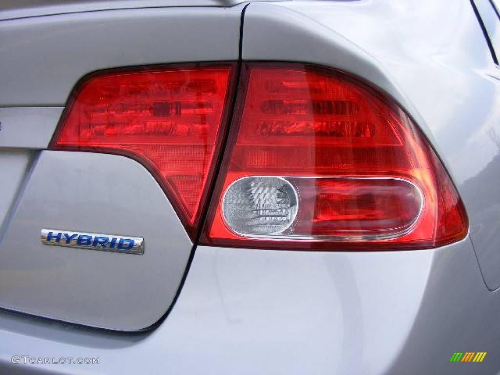 2006 Civic Hybrid Sedan - Alabaster Silver Metallic / Blue photo #18